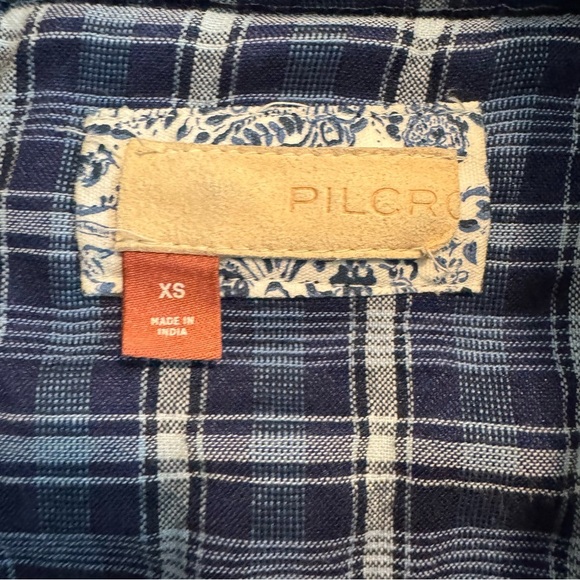 Anthropologie Pilcro Quilted Denim Kimono Jacket Oversized Pockets Boho XS - Picture 6 of 9